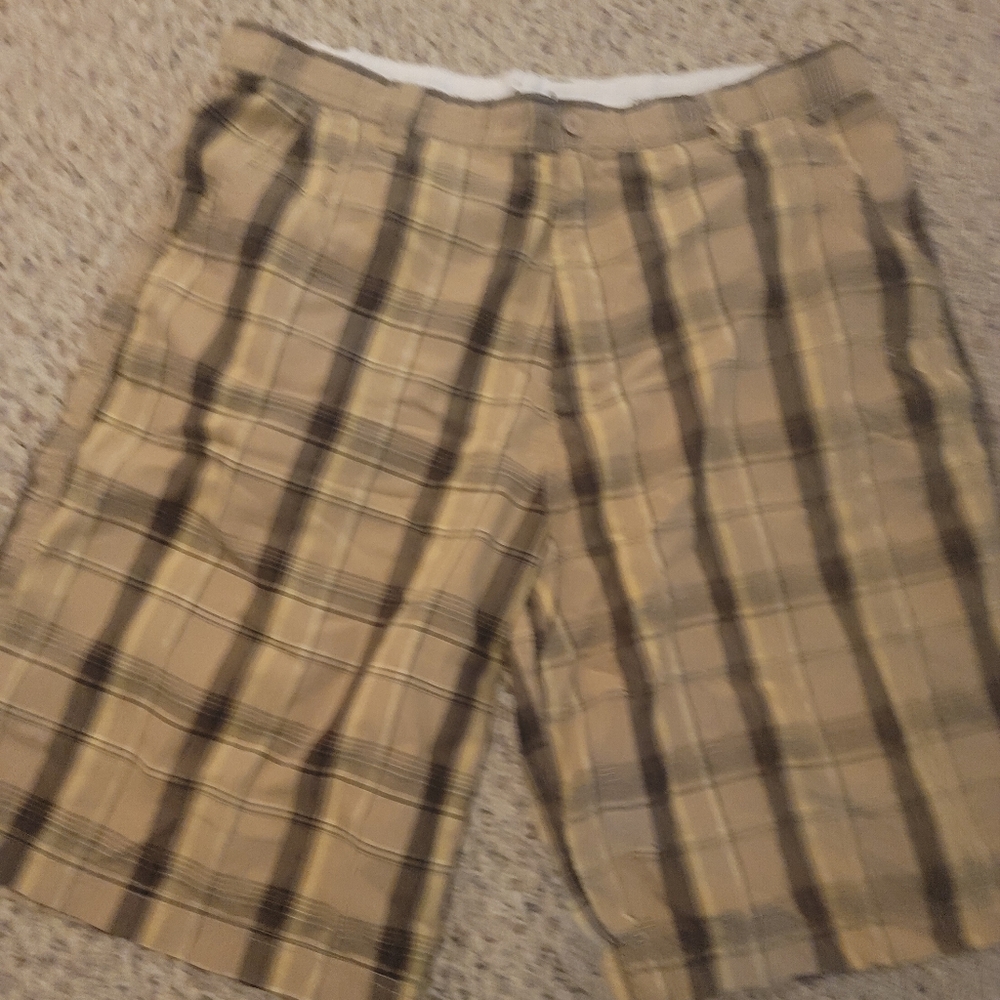 Indigo sz 38 plaid brown men's shorts